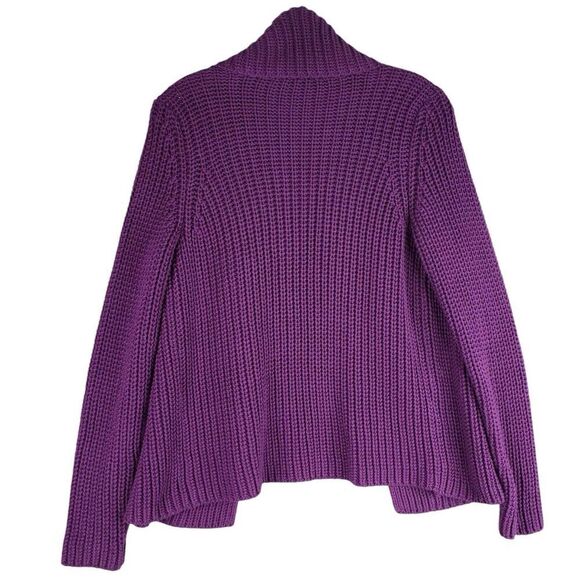 Talbots Cardigan Women's Size Small Petite Sp Purple Open Front Cardigan - Picture 3 of 7